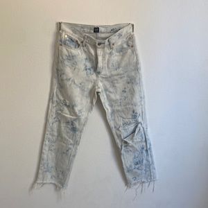 Acid Wash Boyfriend Jeans